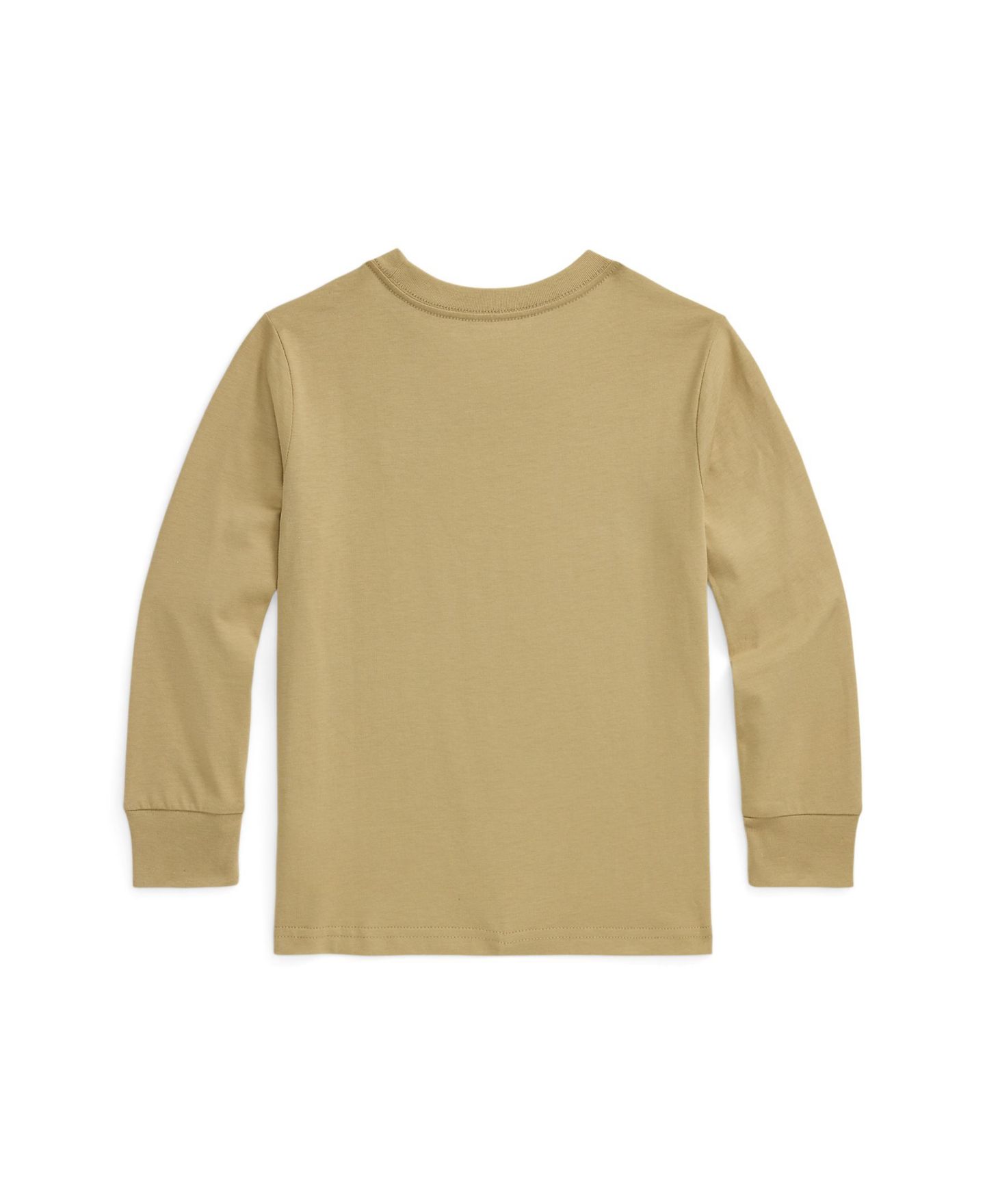 Футболка Polo Ralph Lauren Cotton Jersey Long-Sleeve T-shirt для мальчиков, цвет: Хаки — фото 2