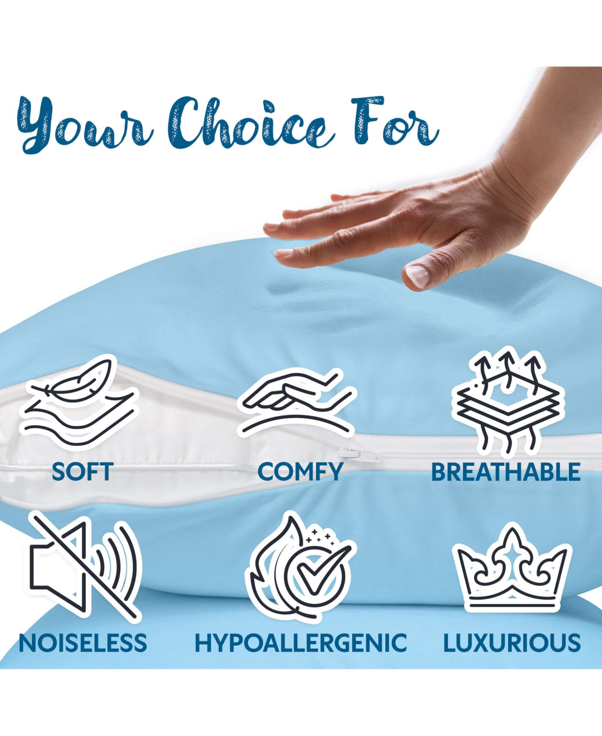 Guardmax Size Waterproof Pillow Protector with Zipper (4 Pack)