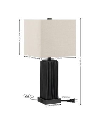 Park Table Lamp W/ USB Port