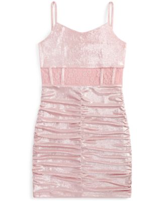 With Jules - Big Girls Sleeveless Lace-Insert Dress