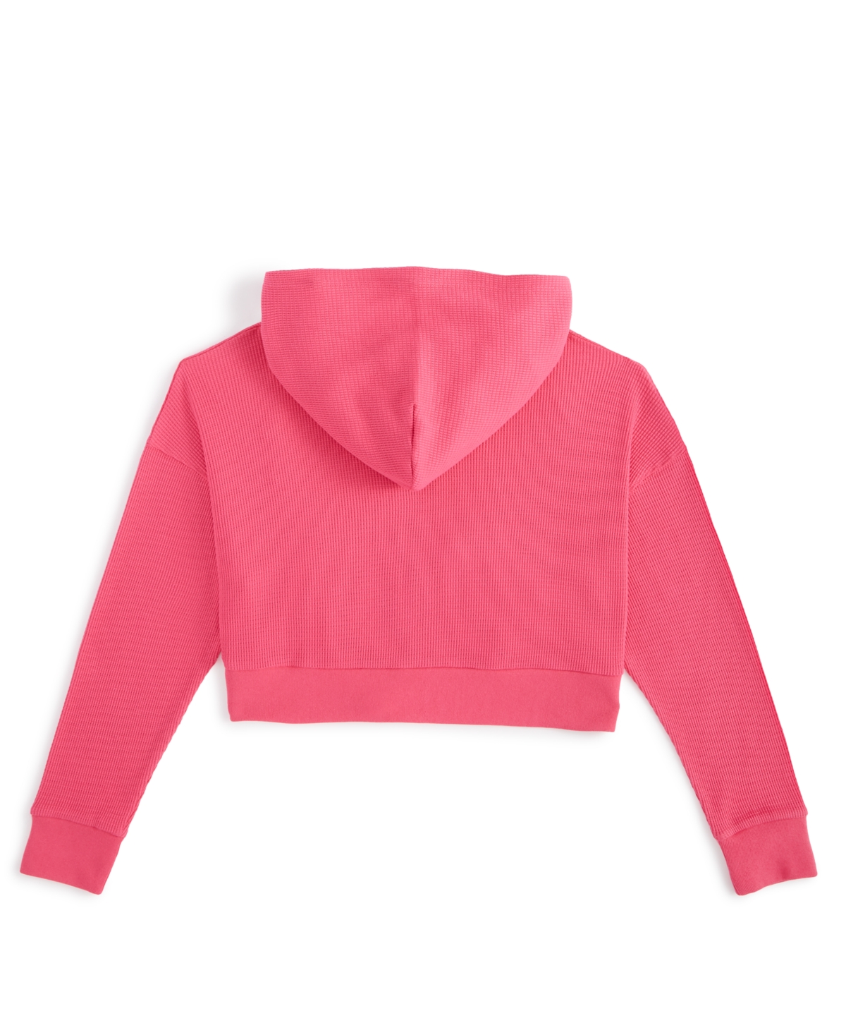 Shop With Jules Big Girls Hooded Waffle Zip-up Hoodie In Natural