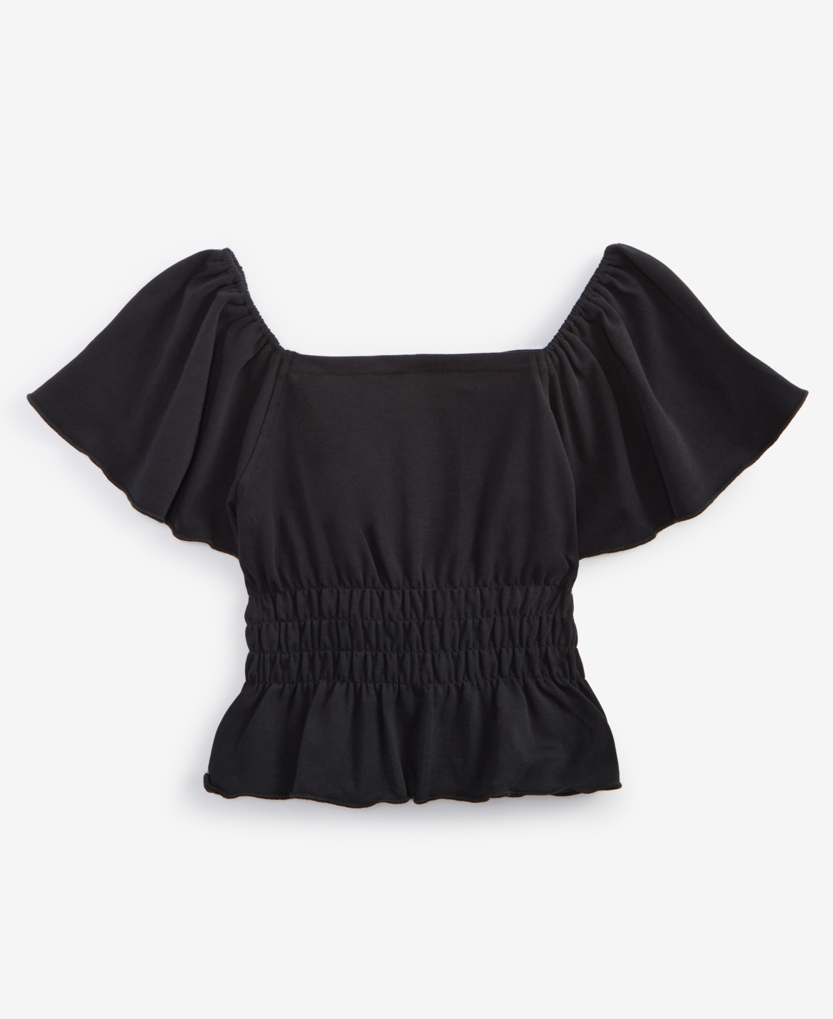 WITH JULES BIG GIRLS FLUTTER SLEEVE TOP 