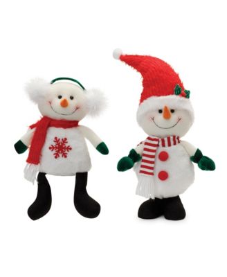 Set of 2 Snowman Decorations – Delightful Winter and Holiday Accents