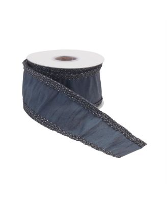 Set of 2 Wired Polyester Ribbons – Versatile for Crafting and Decorating