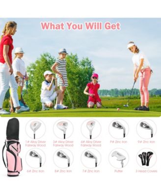 10 Pieces Womens Complete Golf Club Set with Alloy Driver
