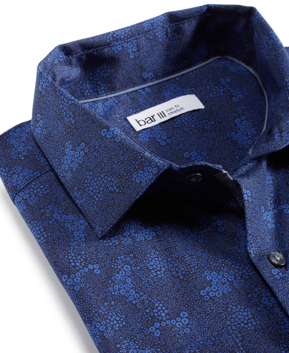 Alfani Men's Slim-Fit Melange Solid Dress Shirt, Created for Macy's -black