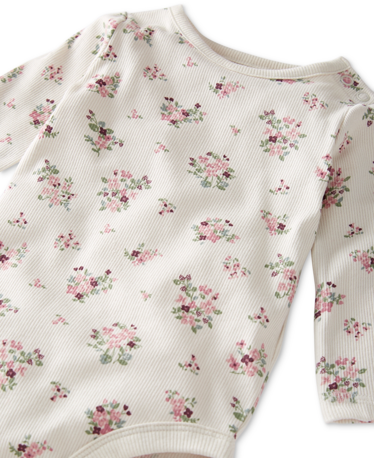 Little Planet by Carter's Baby Girls Wildberry Bouquet & Solid Rib Bodysuits, 2 Pack -Perfect Pink