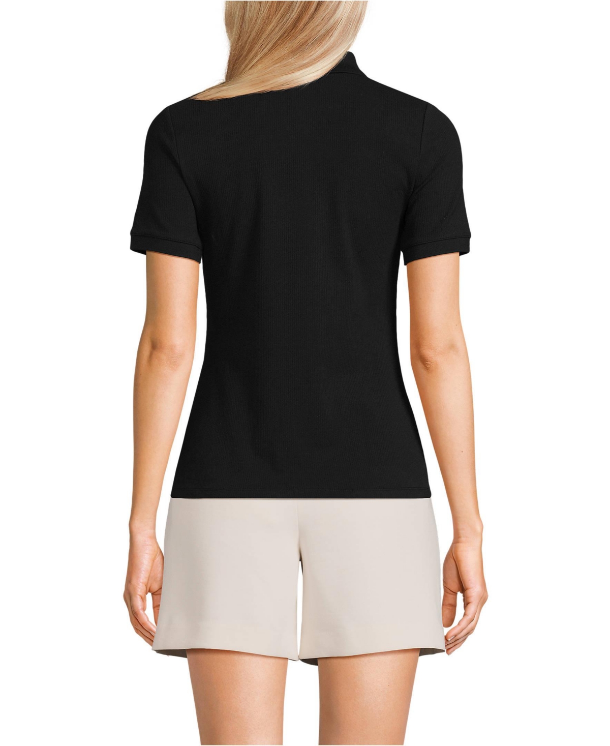 Lands' End Petite Wide Rib Polo Shirt