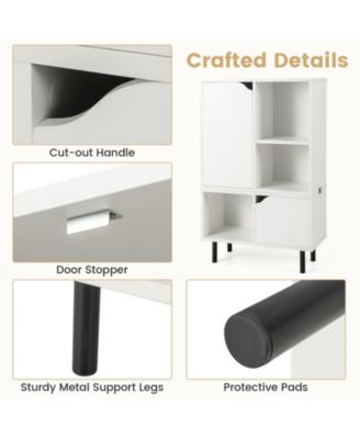 Stackable Bookcase with Adjustable Shelf and Cubes
