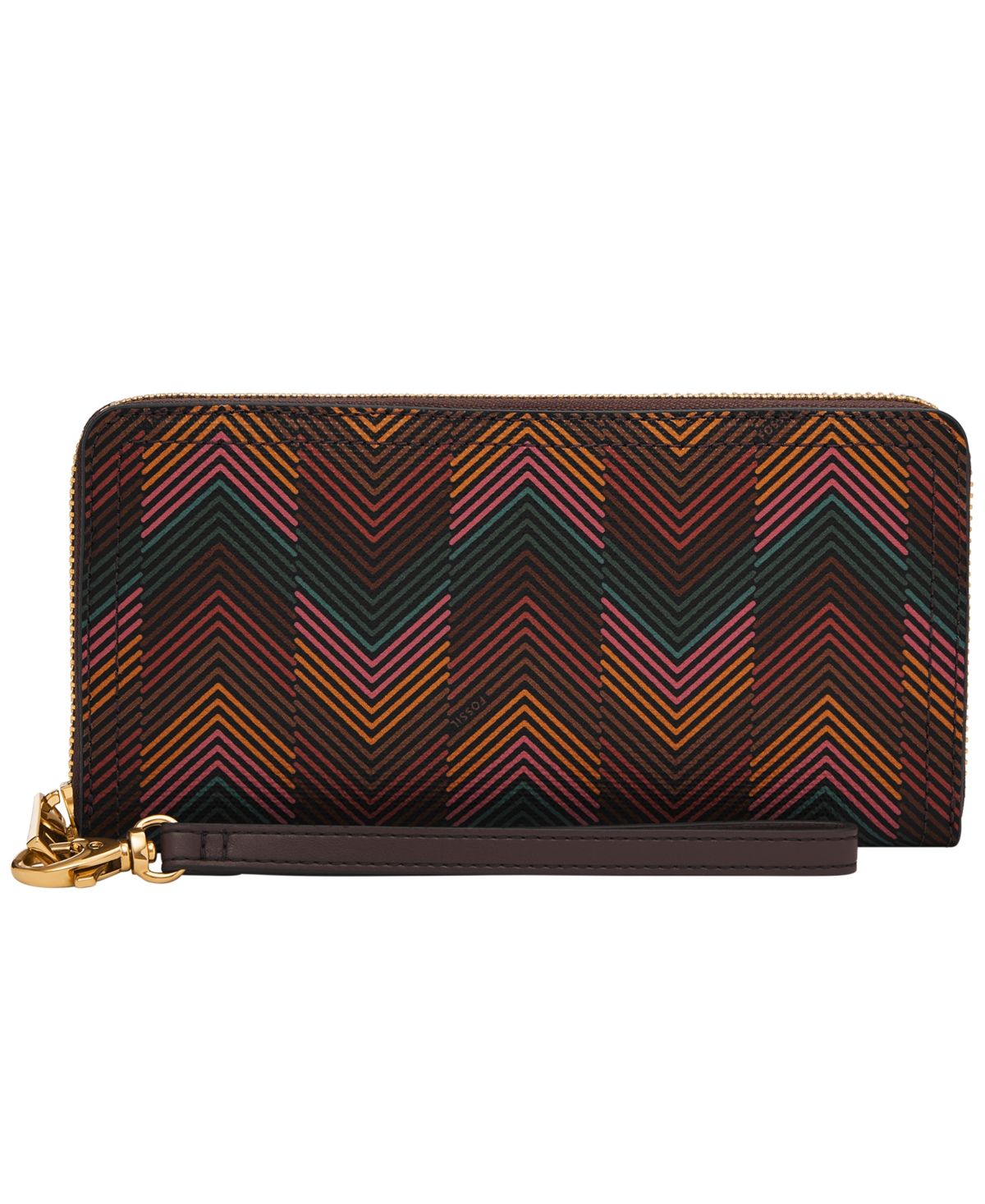 Fossil Logan Zip Around Clutch Wallet Harlow Multi Print Smart Closet
