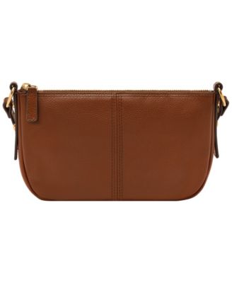 Fossil brown leather small popular crossbody