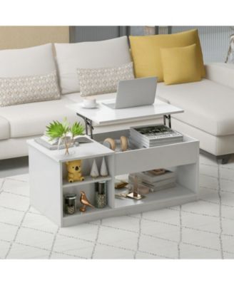 Modern Coffee Table with Lift Tabletop and Storage Compartments