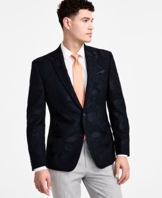 Bar III Men's Slim-Fit Jacquard-Floral Evening Jacket