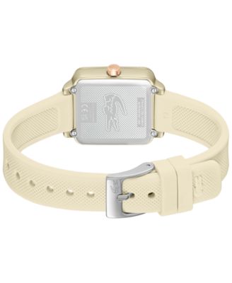 Women's Lacoste 12.12 Flow Champagne Silicone Strap Watch 26mm