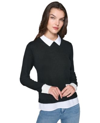 Layered look sweater hotsell