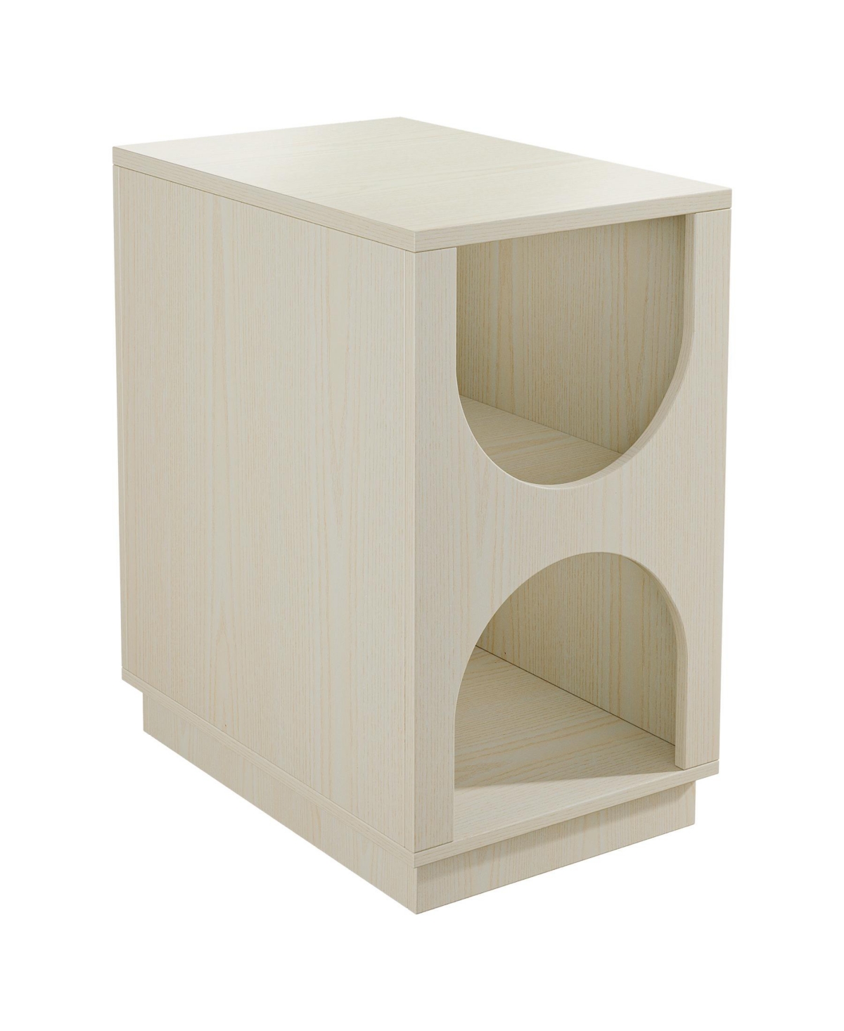 Tribesigns Modern 26" Tall Side End Tables with Open Storage, 3-Tier White Nightstands for Living Room Bedroom,Set of 2 Sofa tables for Small Spa