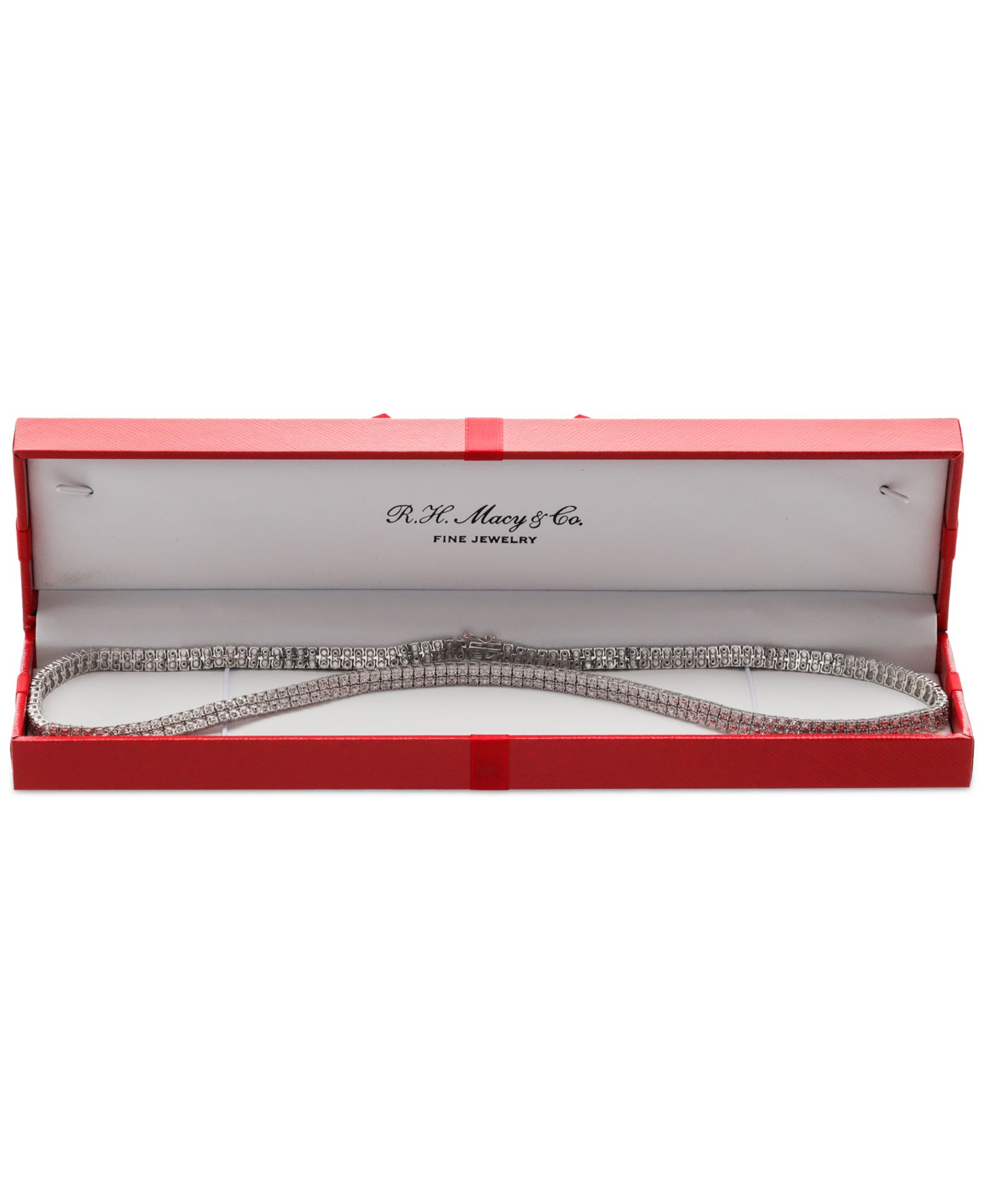 Diamond Double Row Necklace (1 ct. t.w.) in Sterling Silver or 14k Gold-Plated Silver