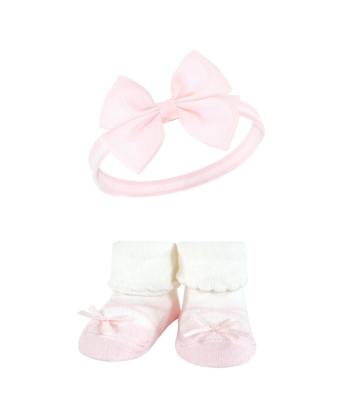 Hudson Baby Baby Girls Headband and Socks Giftset, One - Leopard