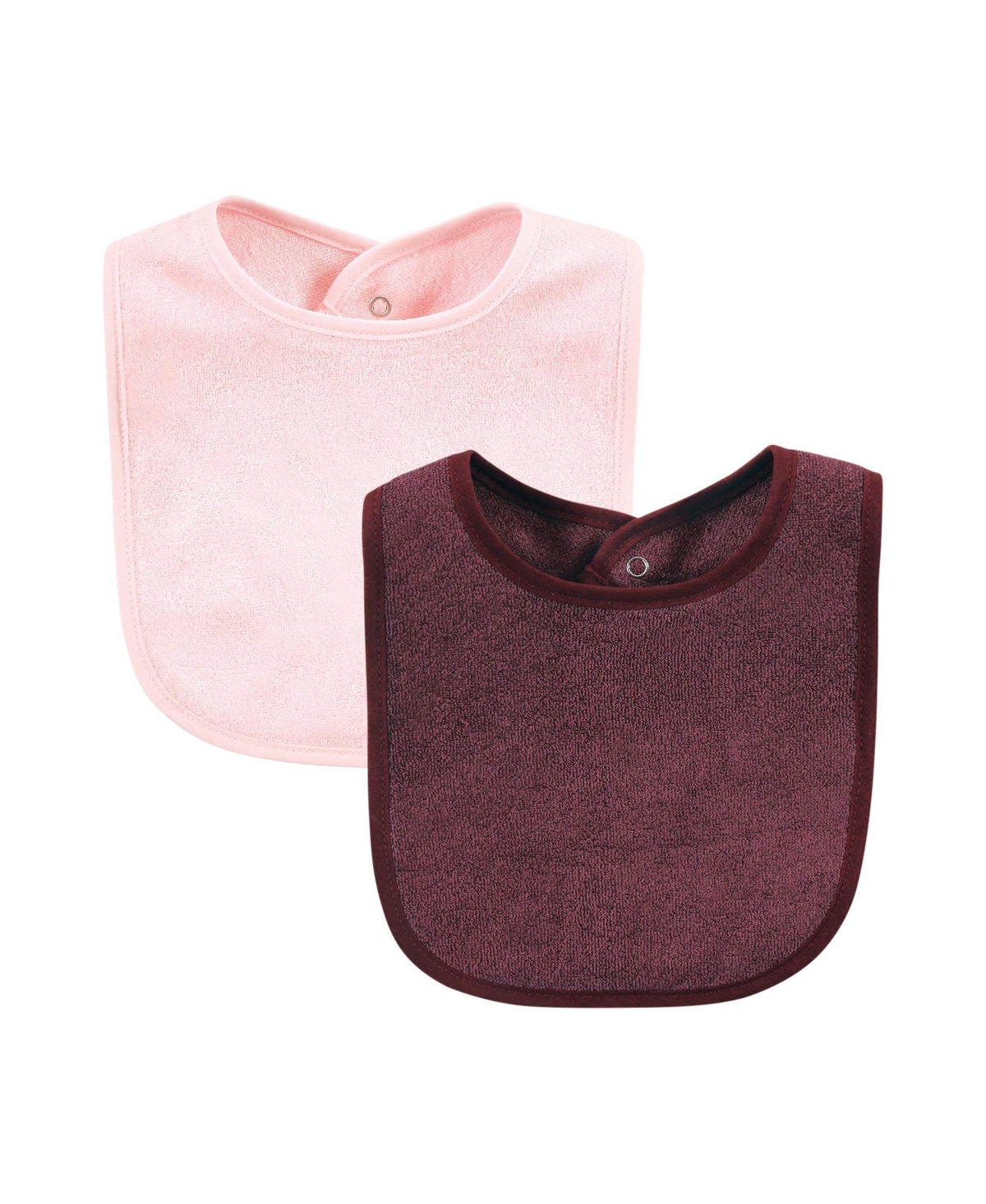 Hudson Baby Infant Girls Rayon from Bamboo Bib with Waterproof Lining 10pk, One Size - Pink black