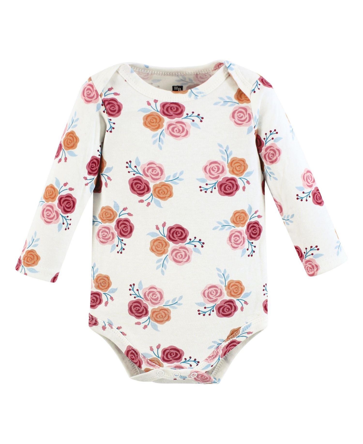 Baby Girls Hudson Soft Cotton Long-Sleeve Onesies (Five Count