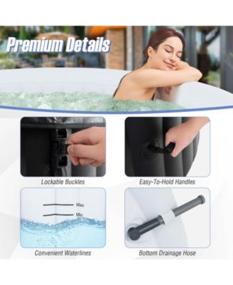 70 Inches Round SPA Pool Hottub with 110/130 Air Jets Electric Heater Pump