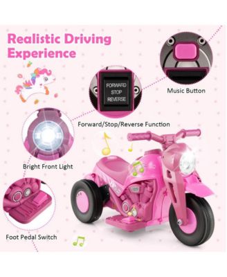 6V Kids Electric Ride on Motorcycle with Bubble Maker and Music