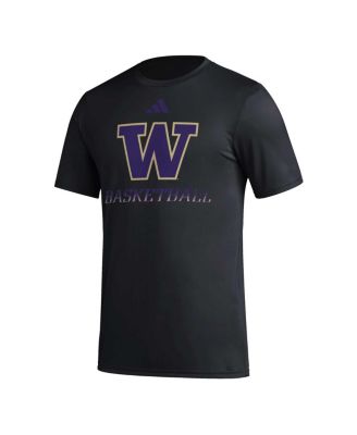 Men's Black Washington Huskies Fadeaway Basketball Pregame AEROREADY T-Shirt