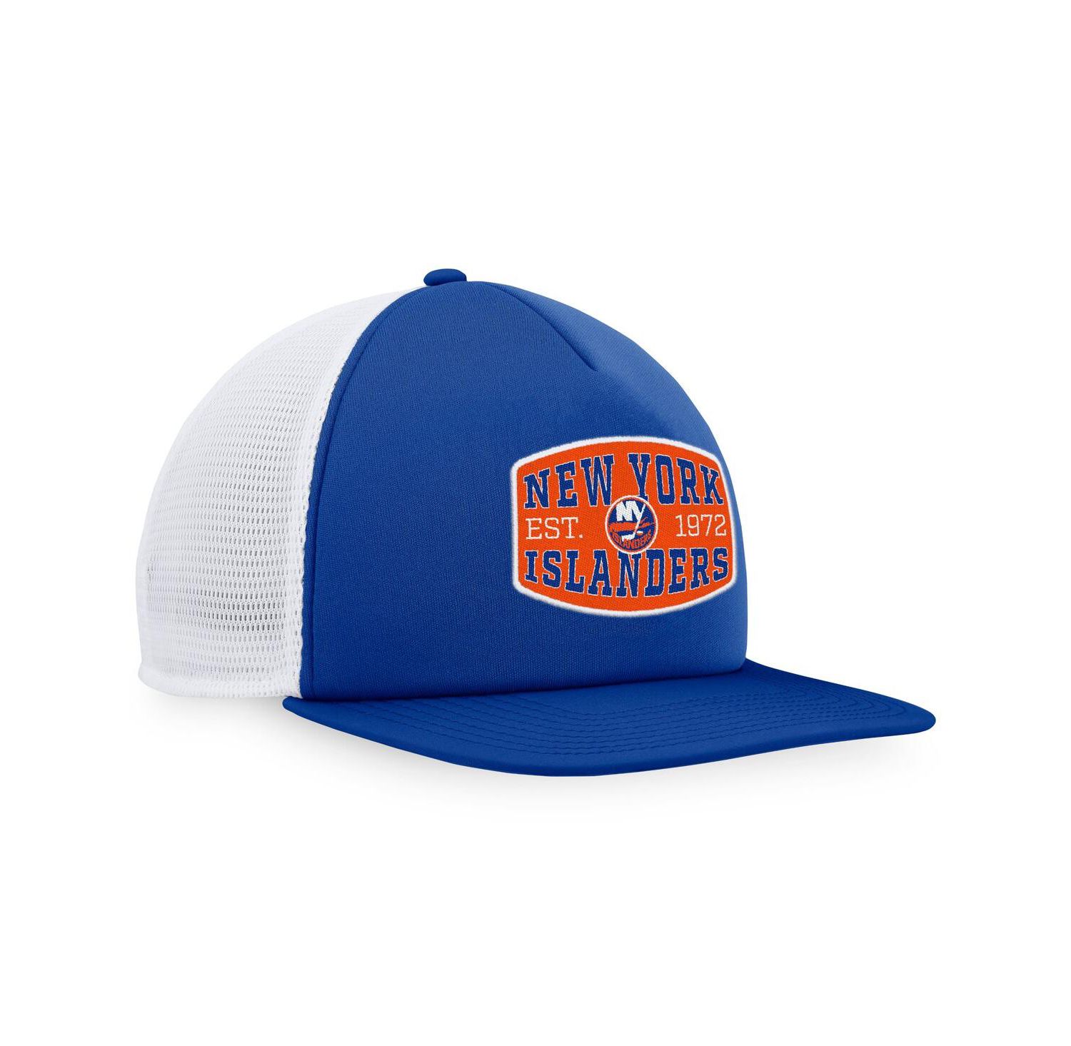 Men's Royal/White New York Islanders Foam Front Patch Trucker Snapback Hat
