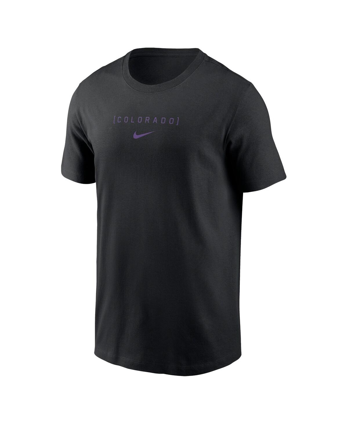 Nike Men's Black Colorado Rockies Large Logo Back Stack T-shirt In Black