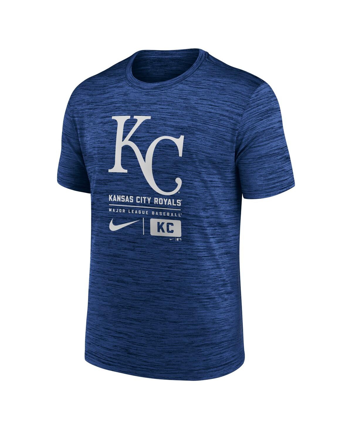 Nike Men'sKansas City Royals Large Logo Velocity T-Shirt - Royal