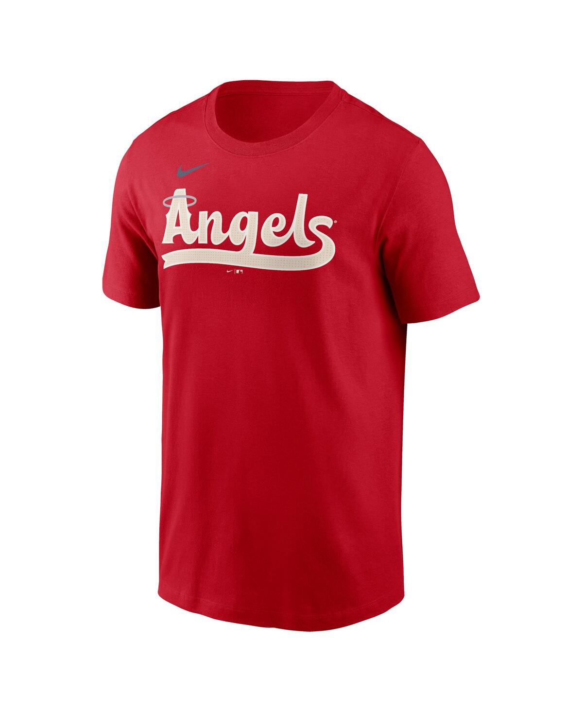 Nike Men'sLos Angeles Angels City Connect Wordmark T-Shirt - Red
