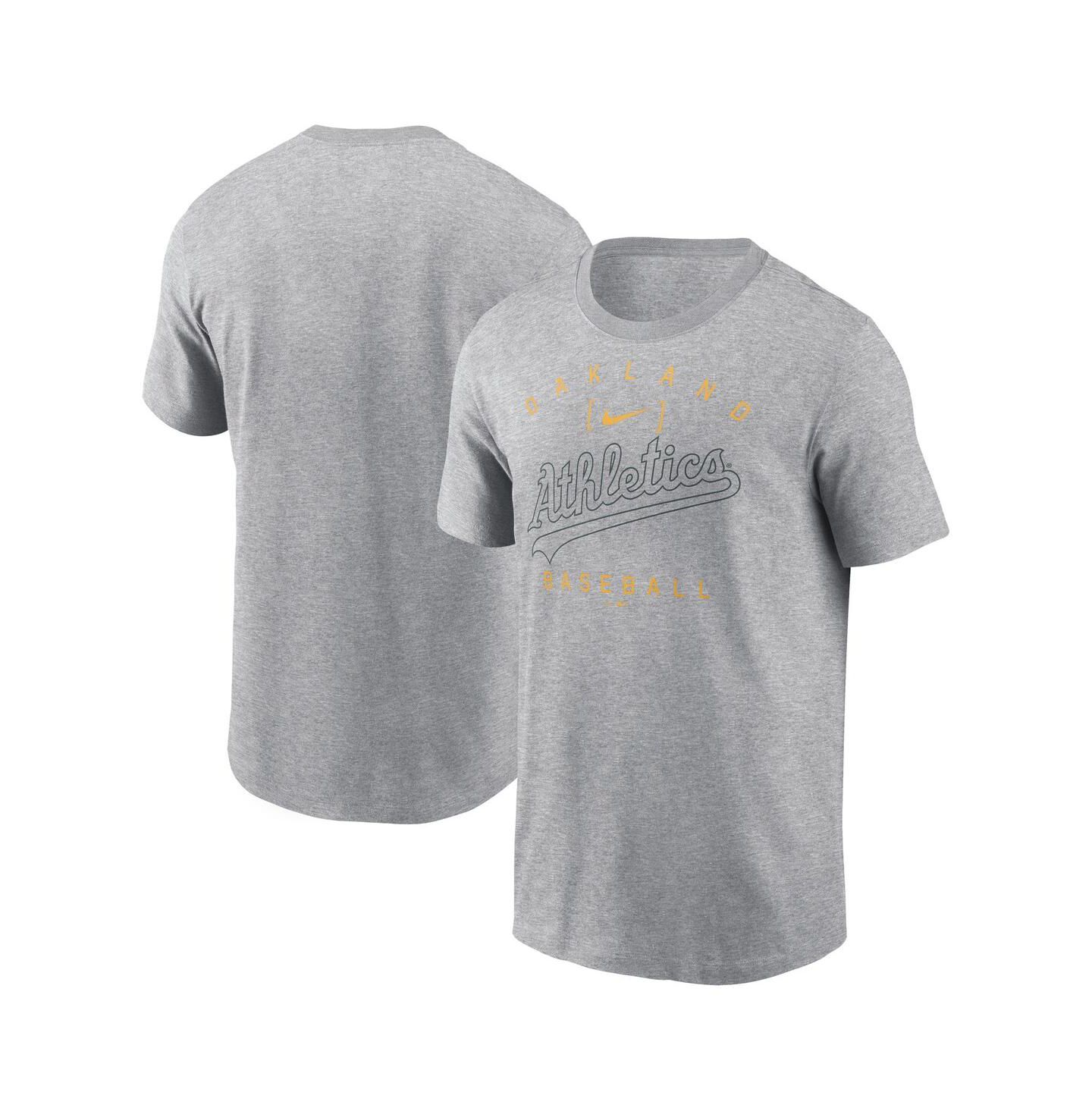 Мужская футболка Nike Heather Gray Oakland Athletics Home Team Athletic Arch — фото 1
