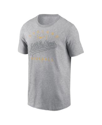 Men's Heather Gray Oakland Athletics Home Team Athletic Arch T-Shirt