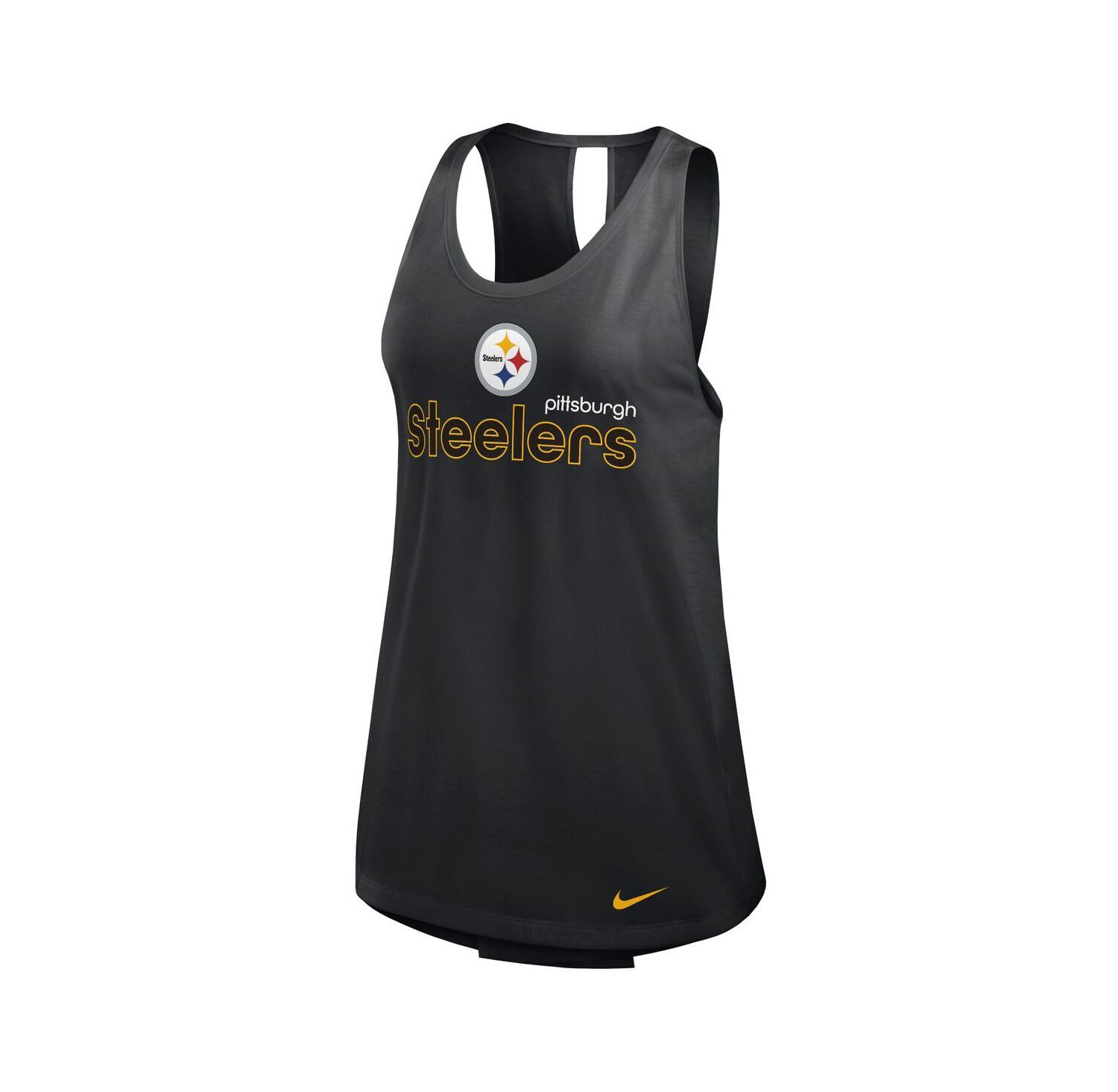Women's Black Pittsburgh Steelers Plus Size Performance Tank Top