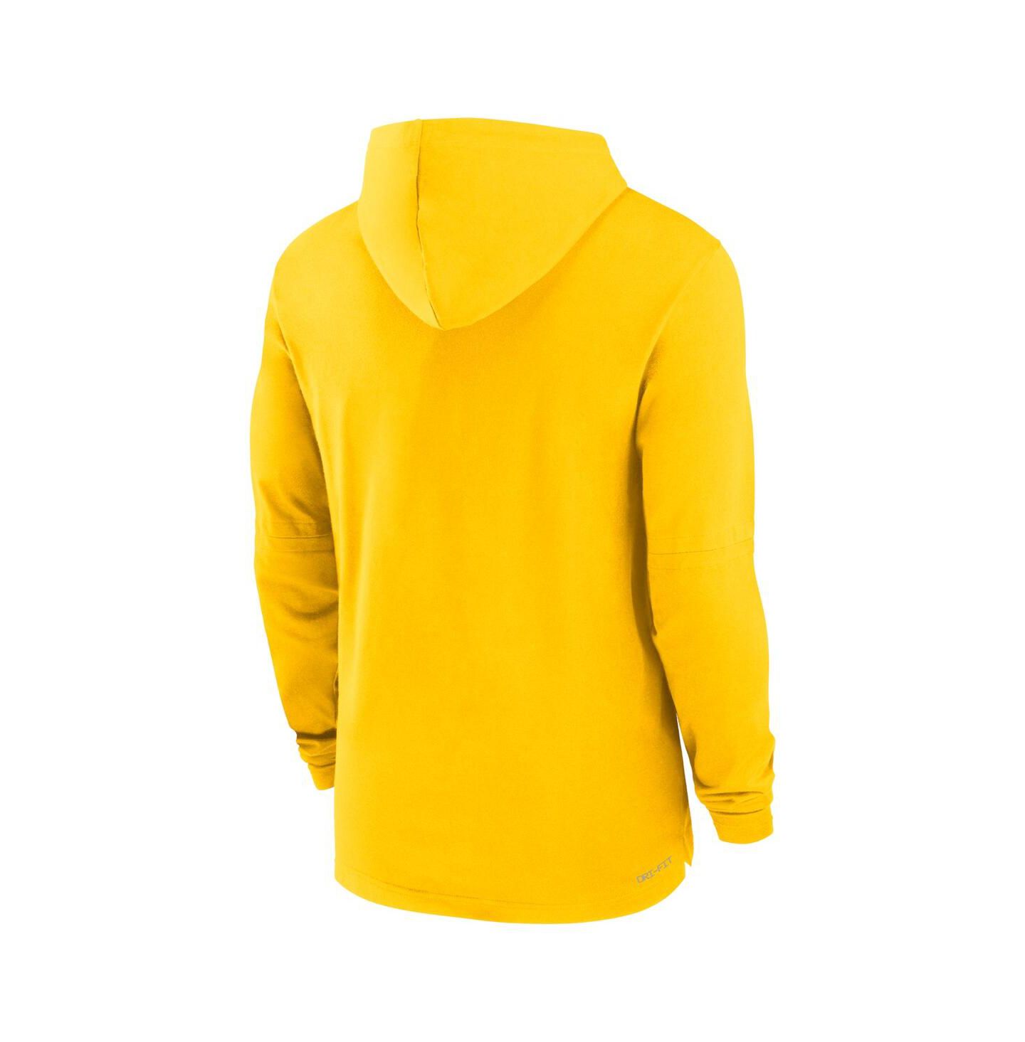 Мужское худи Jordan Maize Michigan Wolverines Sideline Performance Long Sleeve T-Shirt — фото 2