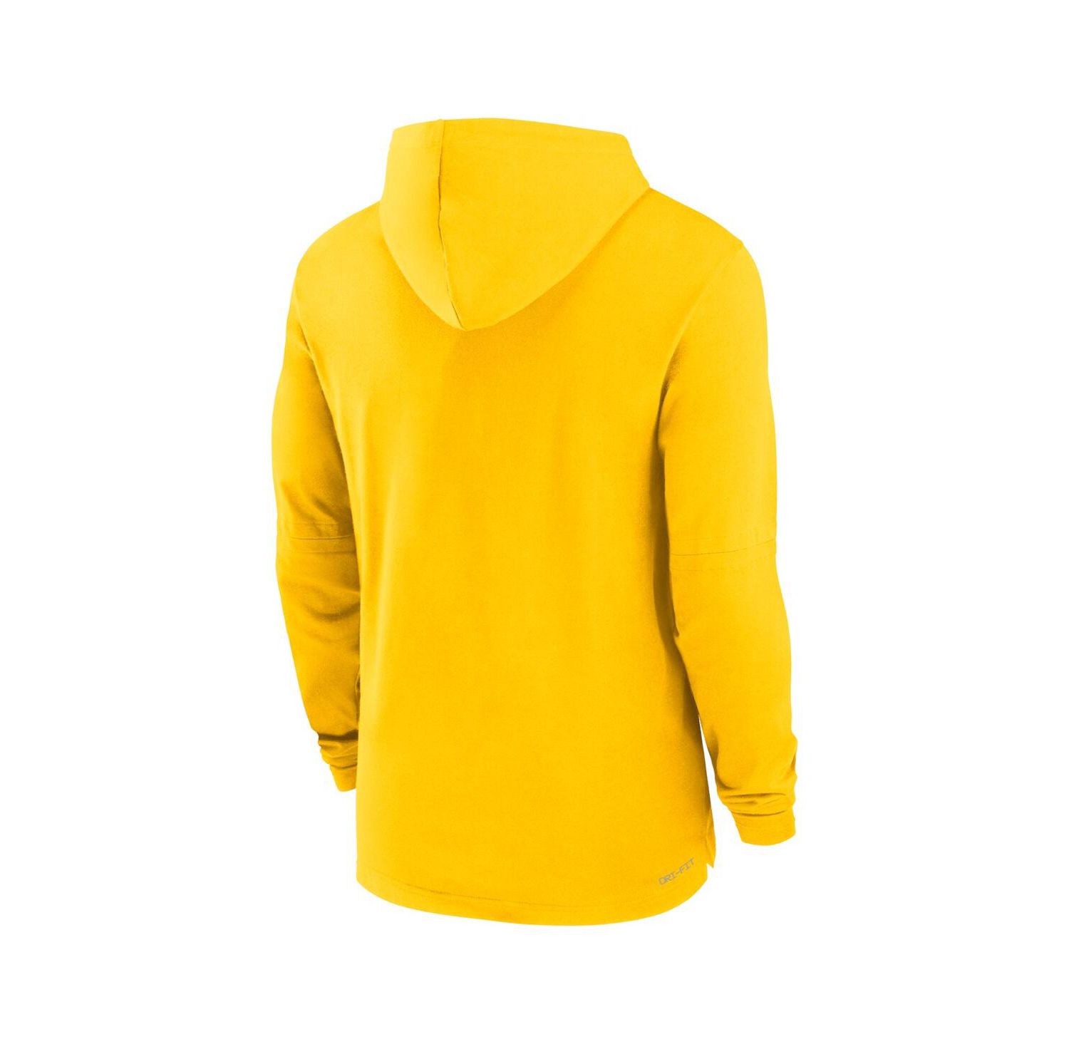 Men's Maize Michigan Wolverines Sideline Hoodie Performance Long Sleeve T-Shirt