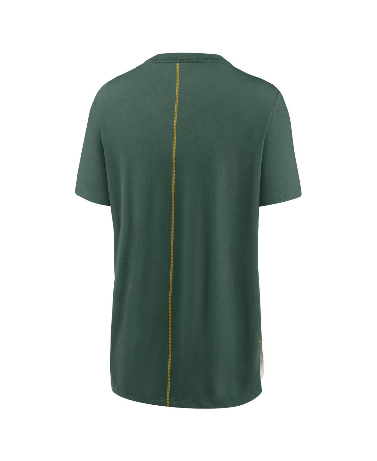 Nike Women's Cream/green Green Bay Packers Wordmark Tri-blend T-shirt In Cream,green