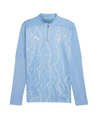 Men's Light Blue Manchester City 2024/25 Pre-Match DryCELL Quarter-Zip Top