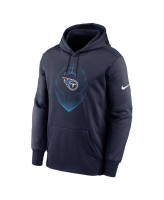 Men's Navy Tennessee Titans Icon Performance Pullover Hoodie
