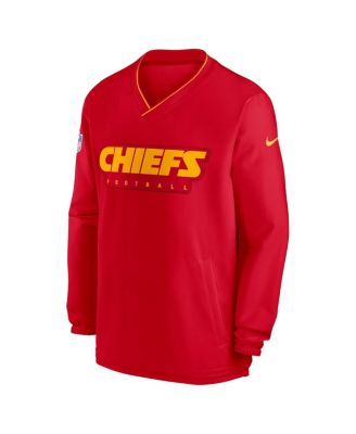 Men's Red Kansas City Chiefs Sideline Pullover Wind Shirt