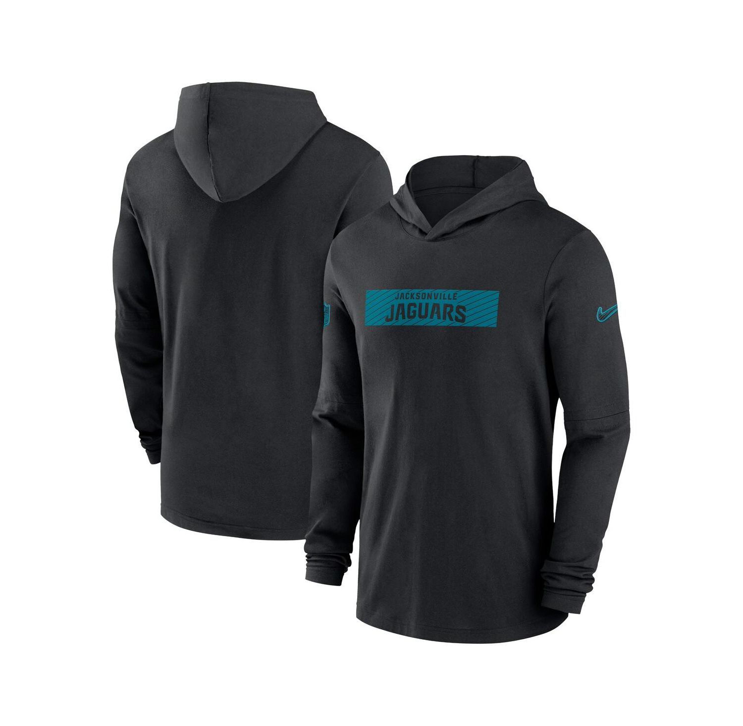 Men's Black Jacksonville Jaguars Sideline Hoodie Performance Long Sleeve T-Shirt