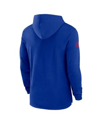 Men's Royal Buffalo Bills Sideline Hoodie Performance Long Sleeve T-Shirt