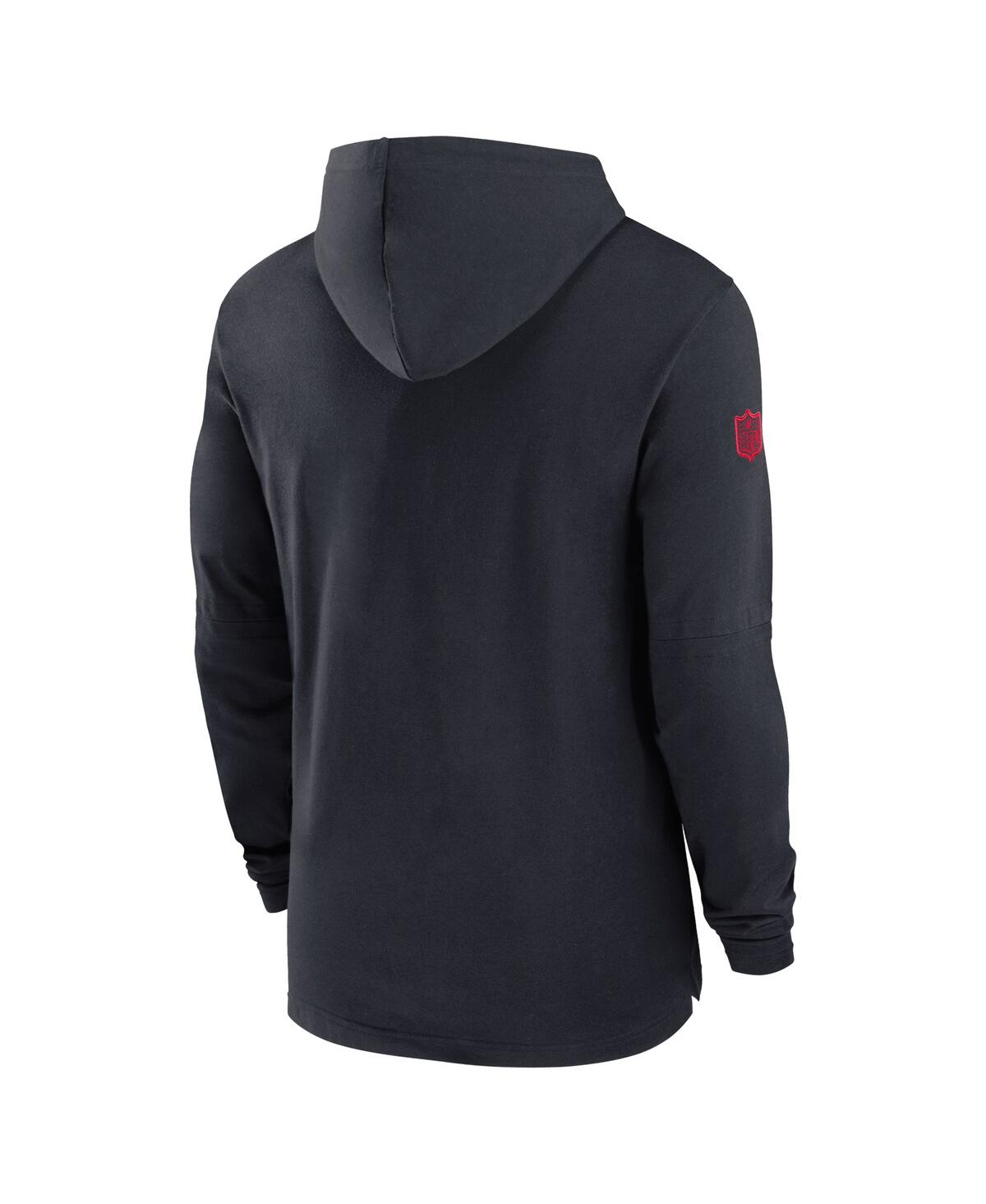 Nike Men'sHouston Texans Sideline Hoodie Performance Long Sleeve T-Shirt - Navy