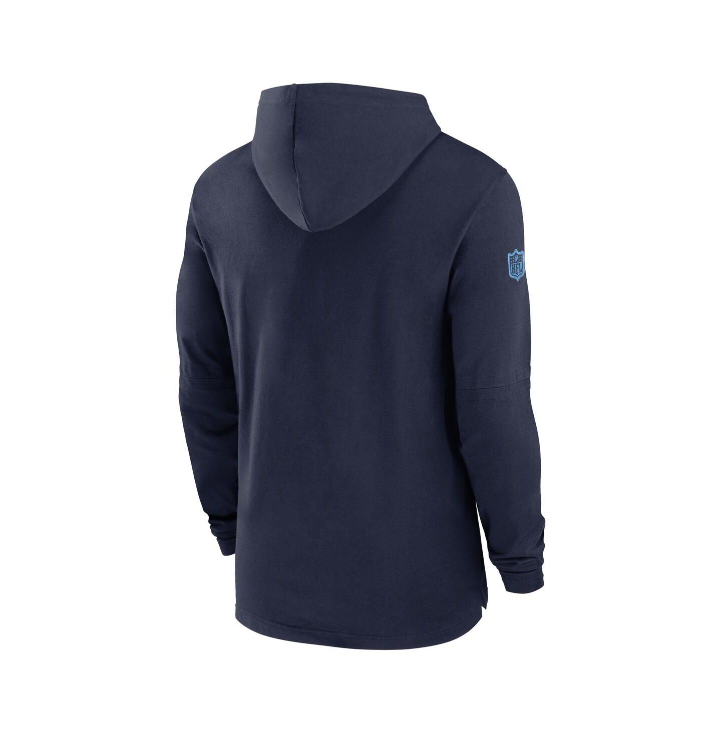 Мужское худи Nike Navy Tennessee Titans Sideline Performance Long Sleeve T-Shirt — фото 3