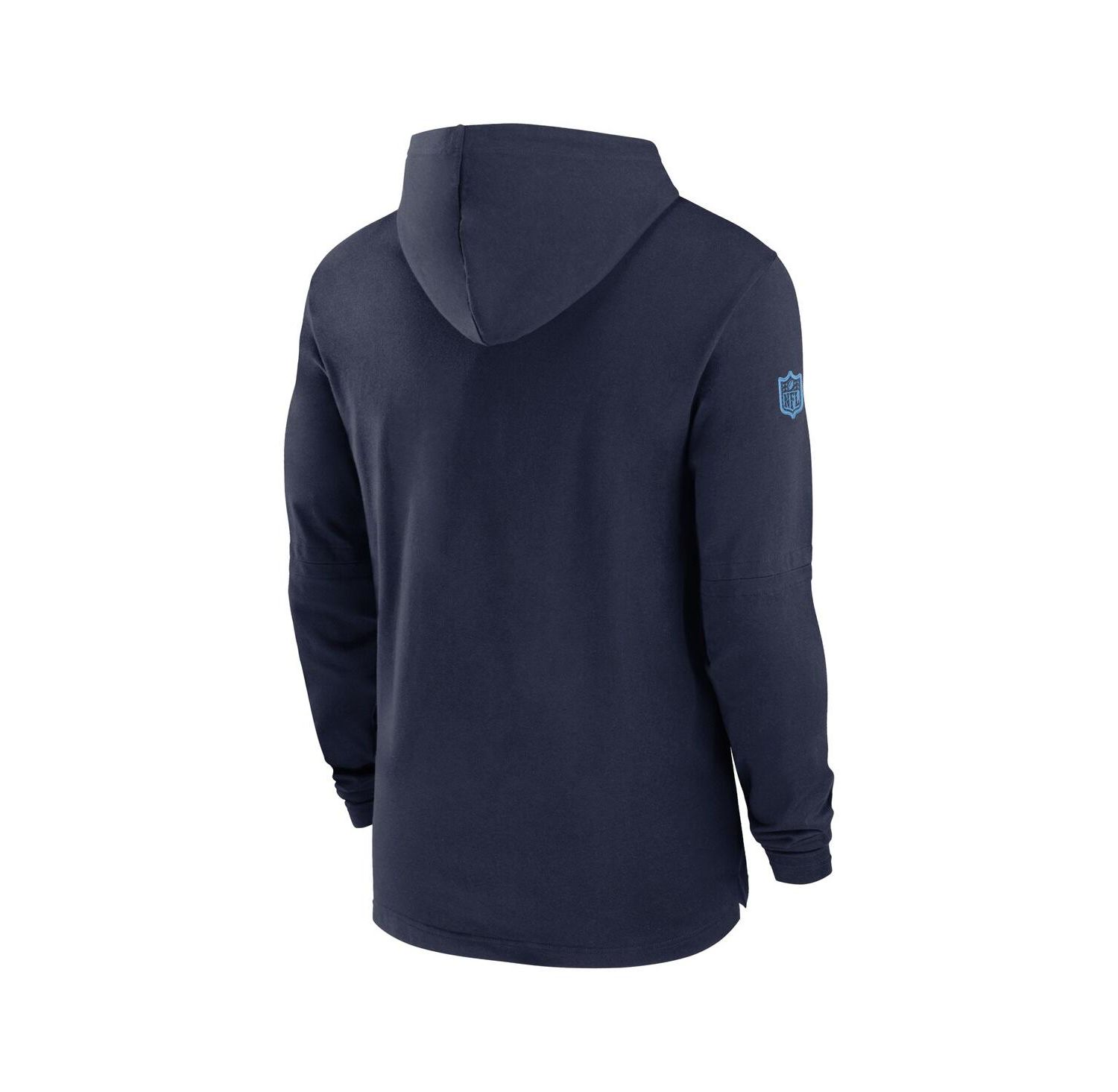 Men's Navy Tennessee Titans Sideline Hoodie Performance Long Sleeve T-Shirt