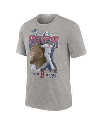 Men's David Ortiz Heather Gray Boston Red Sox Cooperstown Collection Player Local T-Shirt