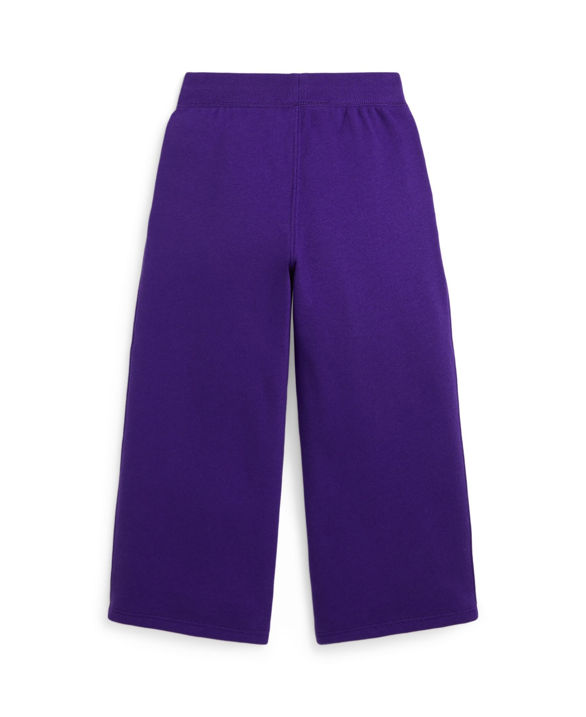 Polo Ralph Lauren Toddler And Little Girls Fleece Wide Leg Sweatpant - Opulent Purple With Stafford Green