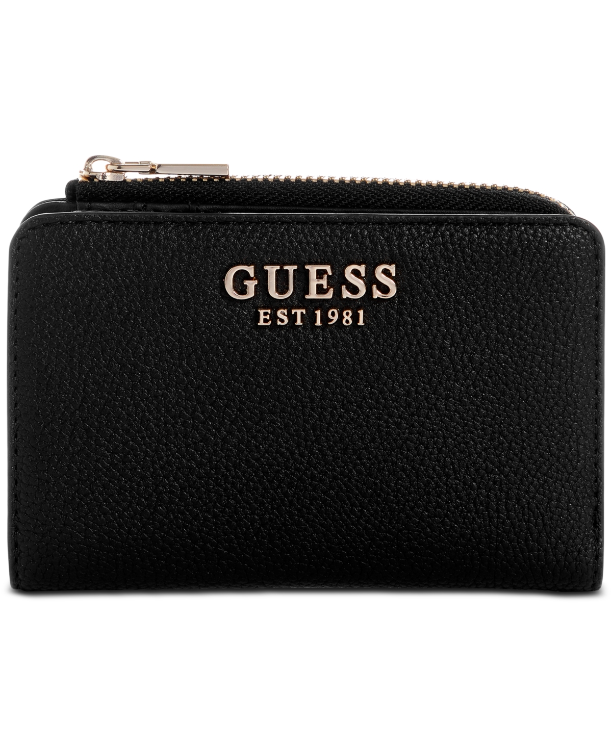 Guess Glimmer Slg Zip Around Boxed Card Case, Created For Macy's In Black