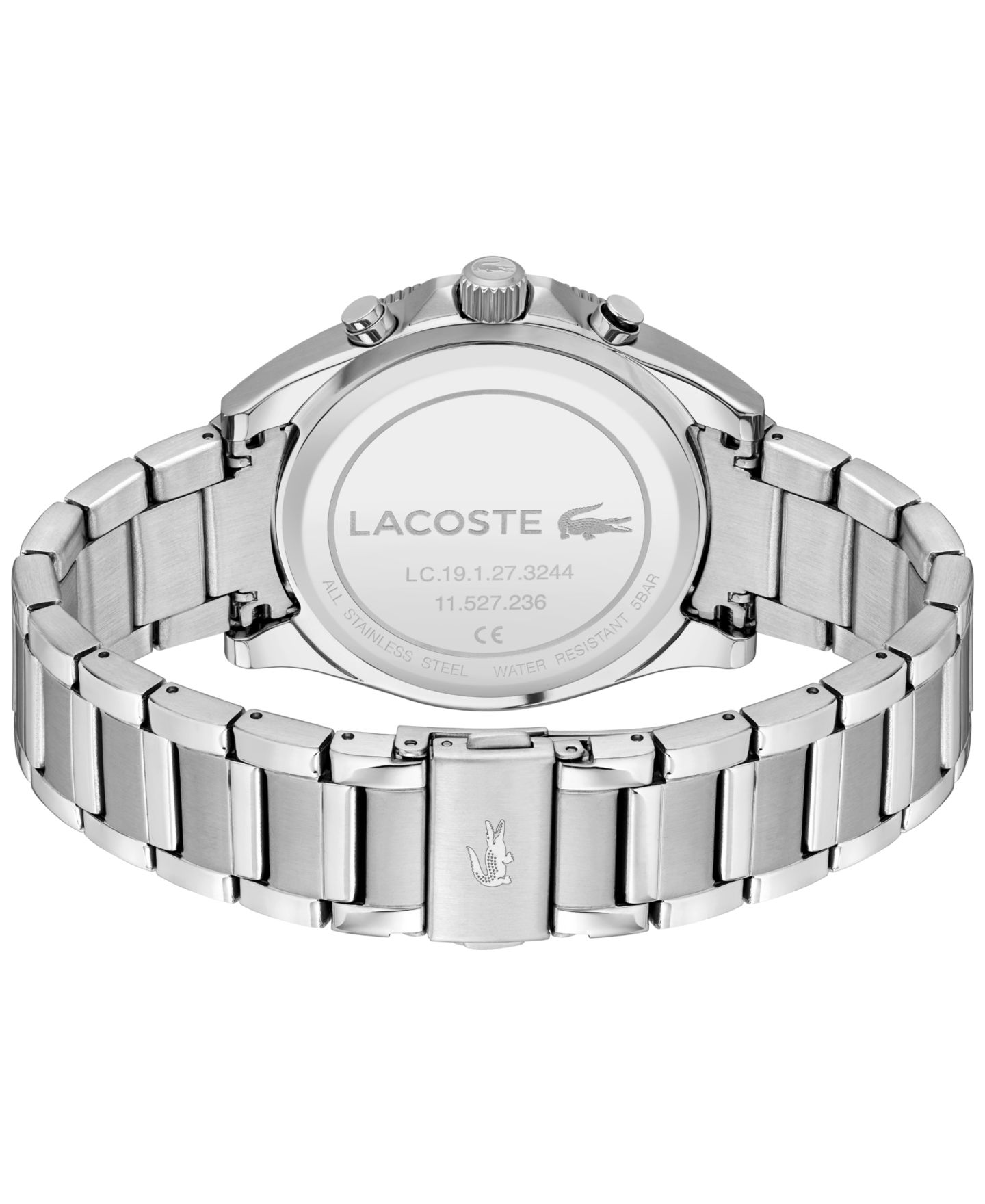 Мужские часы Lacoste Mainsail Silver Stainless Steel Bracelet Watch 43mm — фото 3
