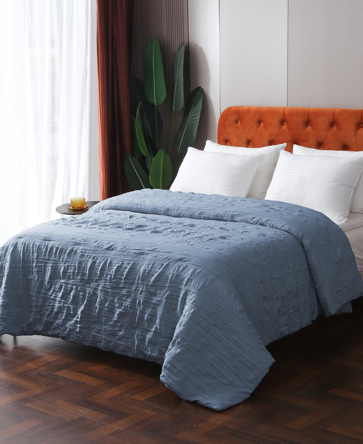 St. James Home St James Home Crinkled Down Alternative Comforter, Twin In Blue